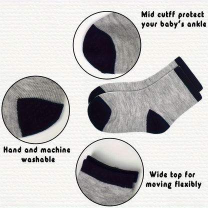 24 Pairs of Comfortable Tube Socks for 1-14 Year Old Boys And Girls, Odor-Proof Comfortable Breathable Casual Soft And Elastic Socks