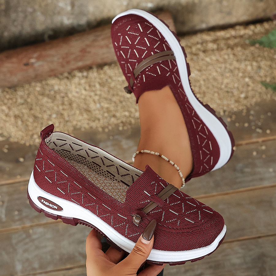 Women's Mom Sneakers, Breathable Mesh Casual Shoes, Lightweight Walking Shoes, Easy-to-Wear Cushioned Walking Sneakers for Daily Work and Travel, Women Shoes
