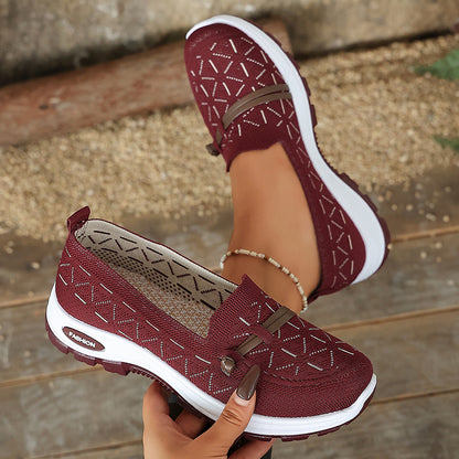 Women's Mom Sneakers, Breathable Mesh Casual Shoes, Lightweight Walking Shoes, Easy-to-Wear Cushioned Walking Sneakers for Daily Work and Travel, Women Shoes