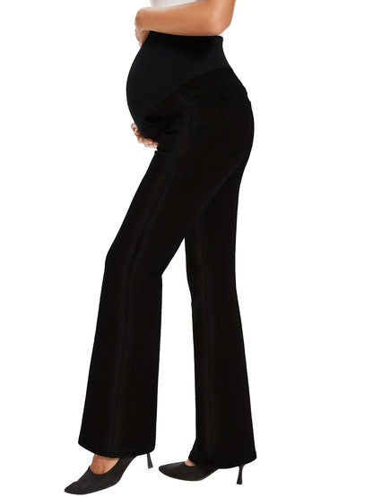 Bootcut Jeans for Pregnant Women with Pockets, Designed to Fit Over The Belly, Featuring Flared Bottoms