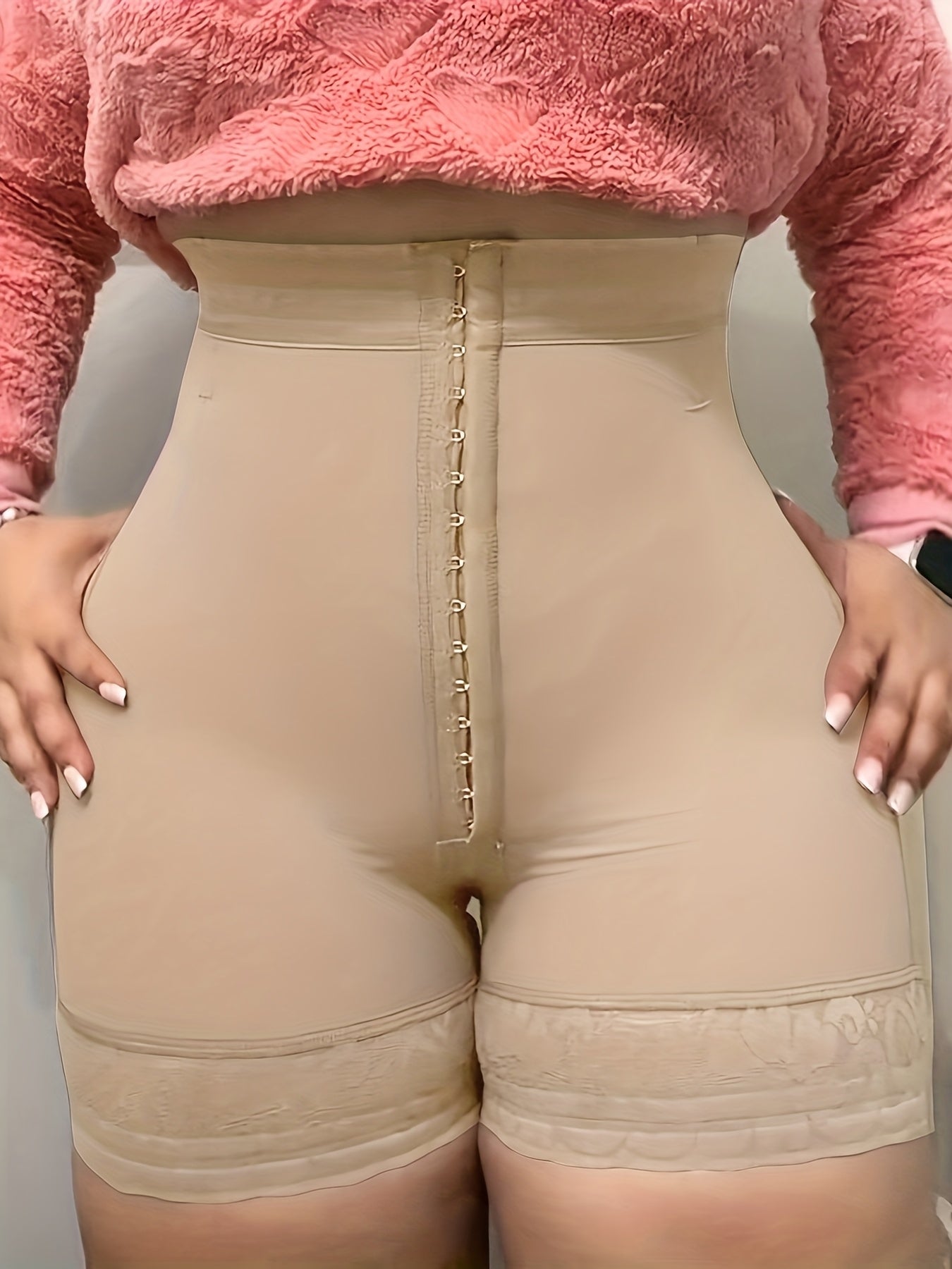 Women Adjust Hooks Abdomen Trimmer Control Shapewear Shorts, High Waist Shapewear Butt Lifter Shorts.