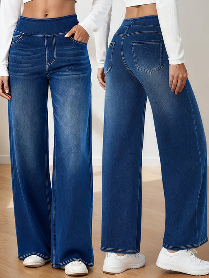 Women's Light Blue Denim High-Waist Jeans - product view 17