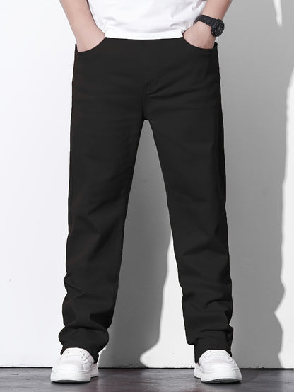 Men's Straight Leg Jeans - Black Denim Clean Finish Weekend 523045