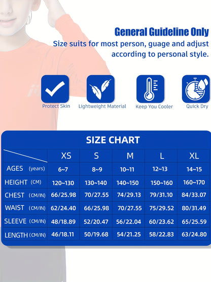 2pcs/Set Boys And Teenagers Round Neck Suit Quick Dry Fishing Running Swimming Polyester Clothes Two-Piece Basic Style Boys Clothes for Summer Outdoor Activities, for Outdoor