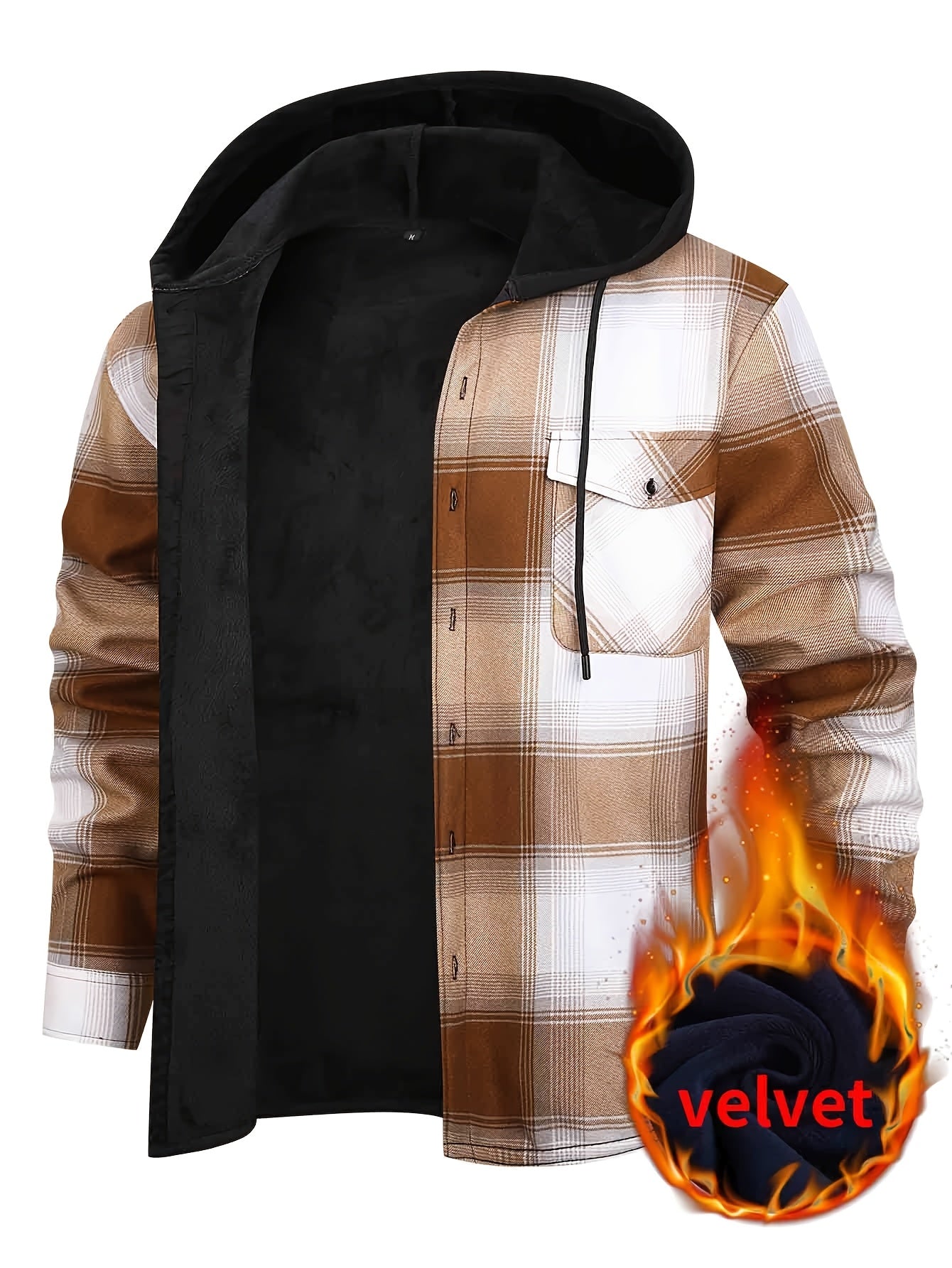 Men'S Autumn And Winter Casual Fashion Sports Fleece-Lined Thickened Sweatshirt
