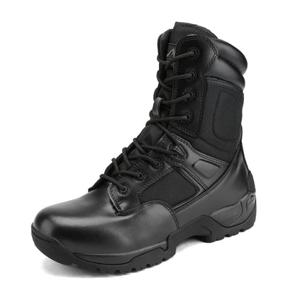 NORTIV 8 Men's Tactical Boot Waterproof Lightweight Comfortable Boots for Work Motorcycle Combat Boots Side Zipper Hiking Outdoor Climbing Activities All Day All Season Christmas Gifts