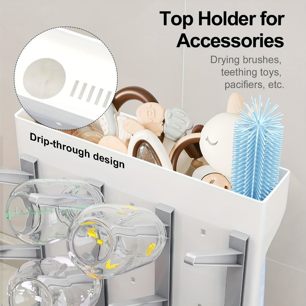 Bottle Drying Rack - Space-Saving Vertical BPA-Free Countertop