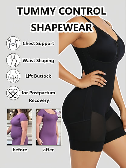 Women's Sports Yoga Shaper: Tummy-Tucking, Butt-Lifting, And Body-Sculpting Pants with Zipper, Detachable Straps, And Zipper Crotch; Gym And Casual Workout Tummy-Tucking Shaper; Top Summer Choice for Tummy Control; Waist And Abdominal Shaping Band