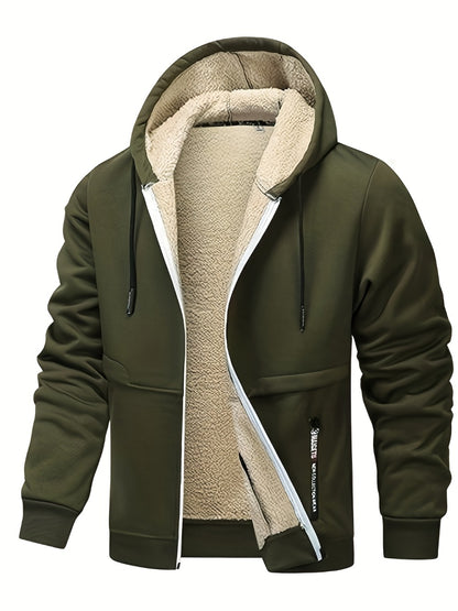 Men's Windproof Fleece Pullover Coat