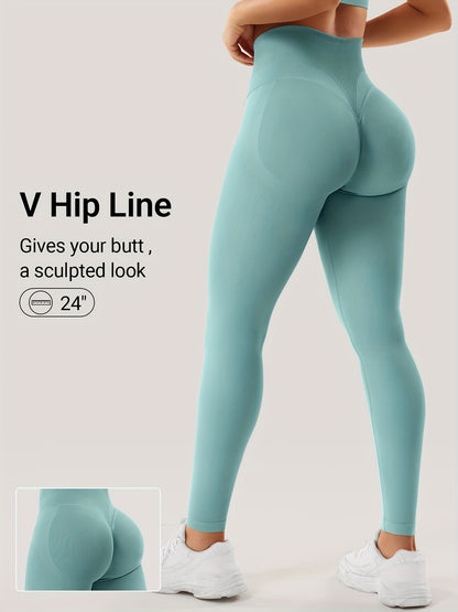VOYJOY Women Impact Leggings Seamless Scrunch Butt Lifting Workout Leggings High Waisted Gym Yoga Pant
