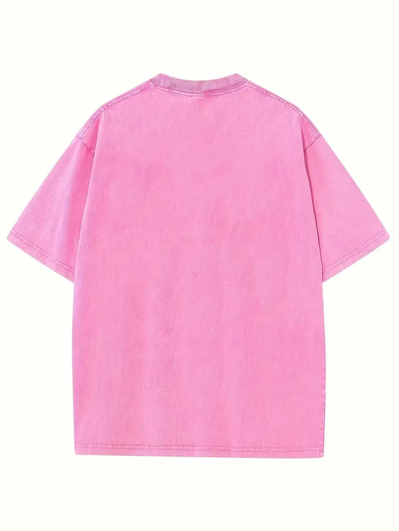 Women's Trendy Printed Retro Washed T-Shirt - 230g Thick, Retro Street Style Crew Neck Short Sleeve, Machine Washable, Perfect for Spring/Summer Casual Wear, Unique Loose Fit Women's T-Shirt