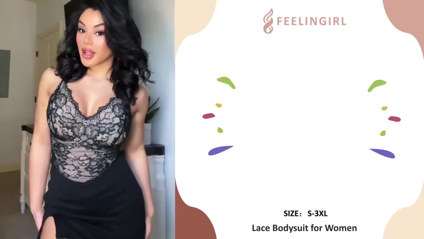 Bodysuit for Women Tummy Control Shapewear V-Neck Sleeveless Tops Backless Camisole Jumpsuit