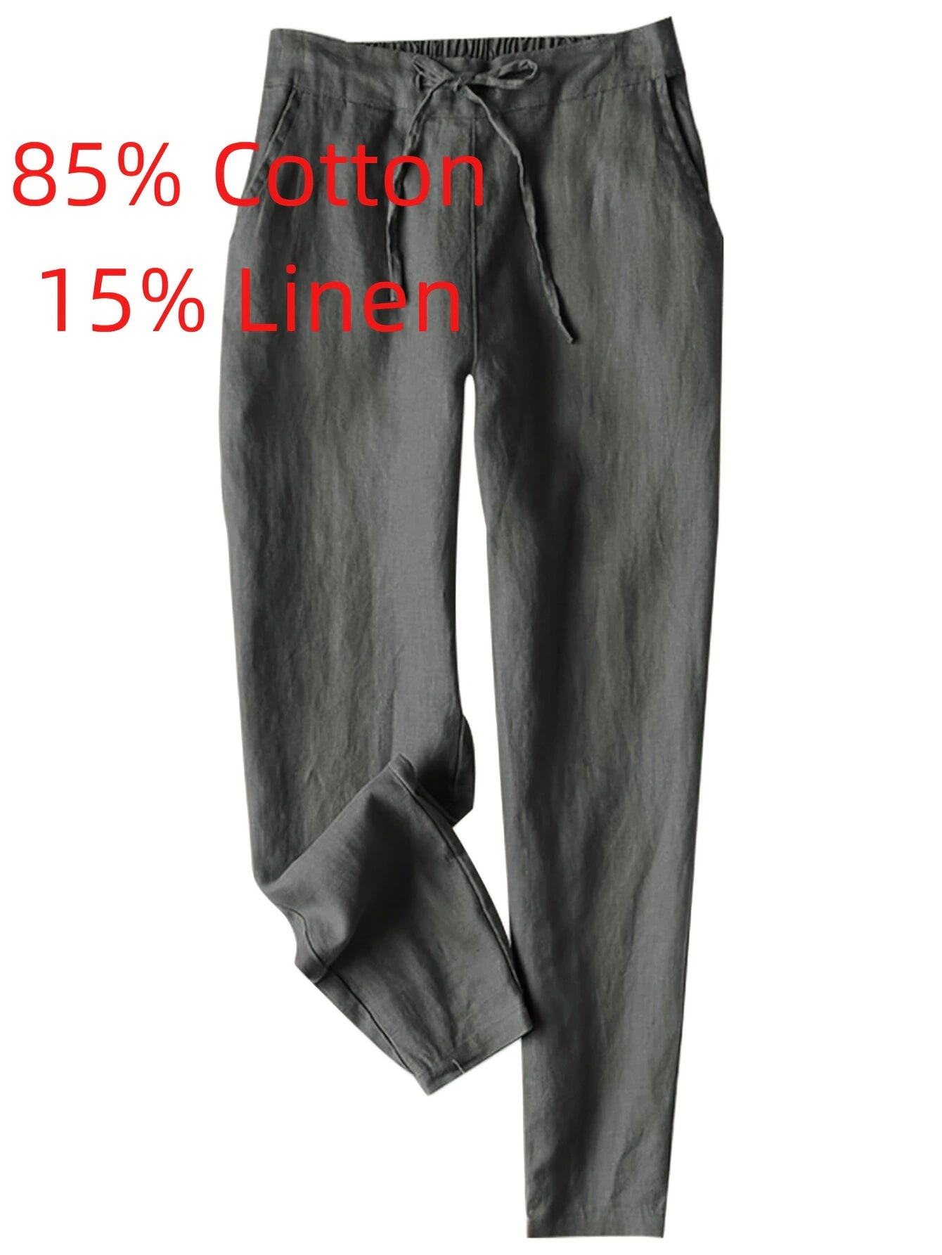Women'S Summer Casual High-Waisted Drawstring Beach Pants