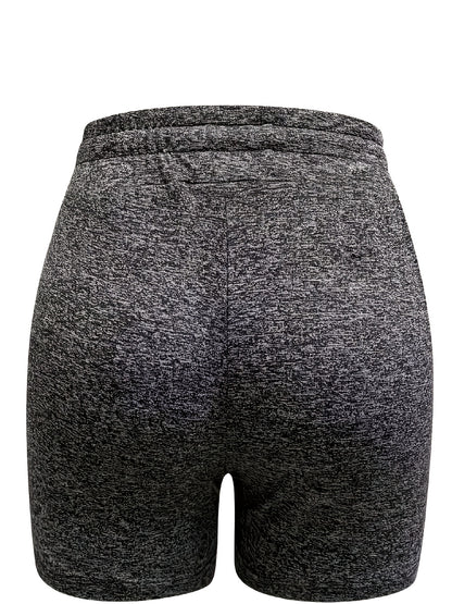 Turtle Print Drawstring Pants, Casual Daily Free and plaid Women's Shorts