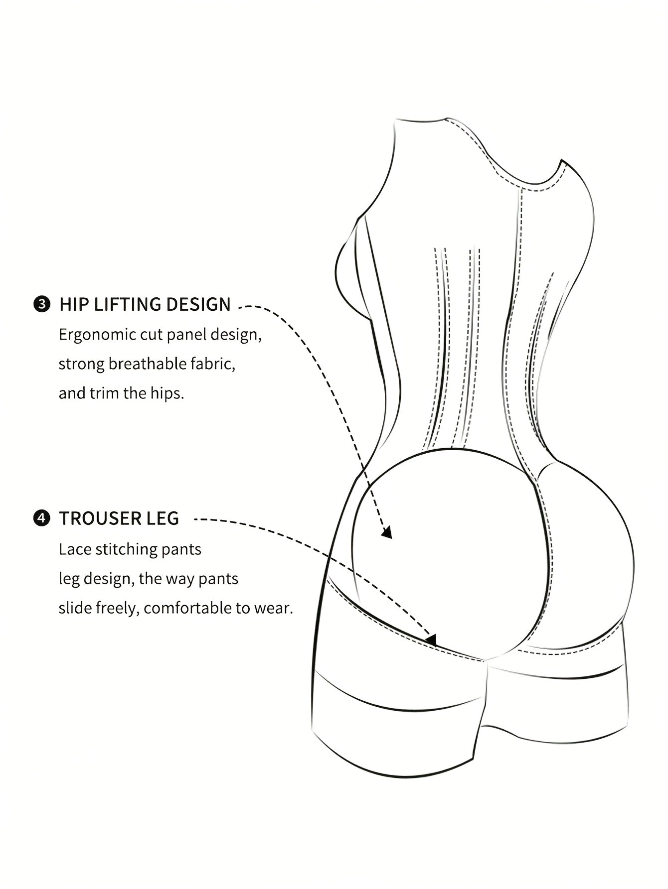 Women's 2-in-1 Adjustable Abdominal Shaping Bodysuit Post-Surgery Abdominal Control Full-Body Bodysuit | Leg-Shaping Shorts Hip-Lifting Zipper-Style Butt Lifter - Suitable for Daily Wear And Exercise | Strong Support Lines, Waist Shaping Garment