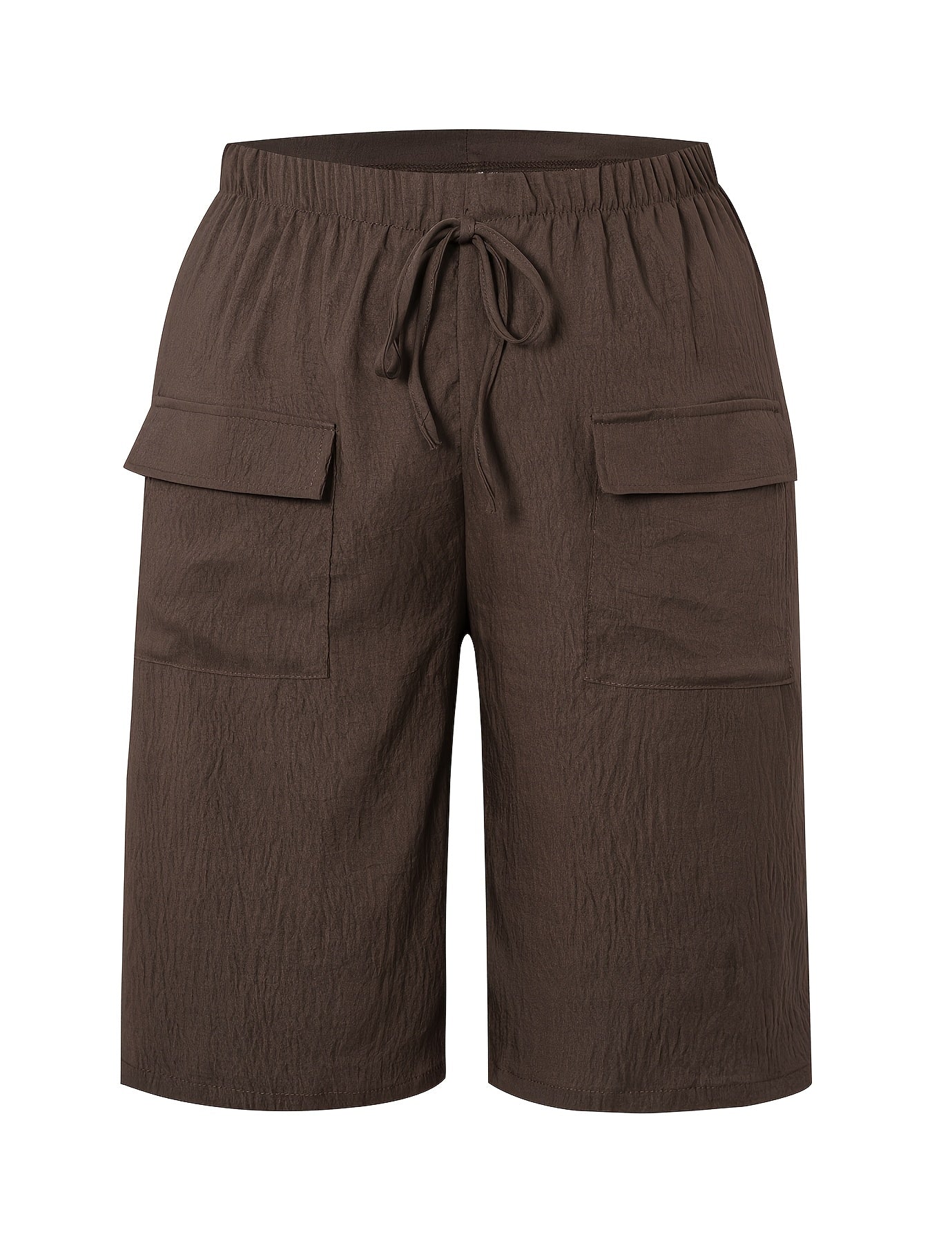 3pcs/Set - Labelled Women'S Shorts - Casual Beach Pants - With Pockets Featuring Multiple Pockets, Adjustable Drawstring Waistband And Machine-washable Fabric, Perfect For Summer Casual Wear