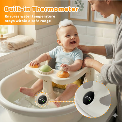 Toddler Bath Seat, Baby Bath Seat, Baby Shower Safety Products for Bathing And Showering for Children to Sit, Baby Bath Seat for Babies 6 Months & Up Non-Slip Toddler Bath Seats for Sitting Up Infant Bathtub Chair with Suction Cups And Soft Cushion