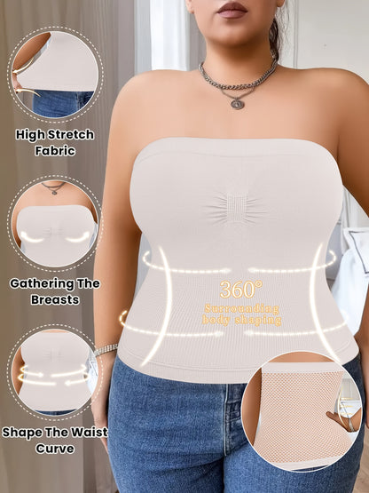 Plus-Size Tummy Control Bodysuit for Women - Comfortable, Breathable Shapewear