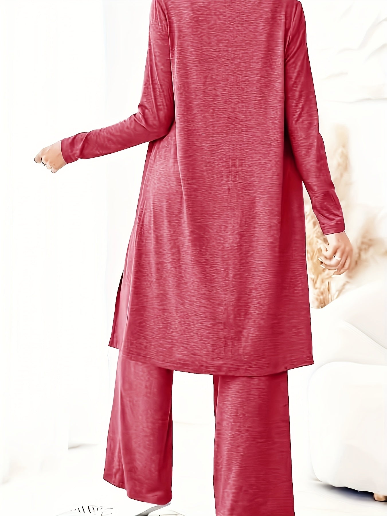 Women's Three-piece Outfit - Large Size Long Cardigan Pullover Casual Pants Set, Perfect For Spring/Autumn 2025, Highly Versatile Set