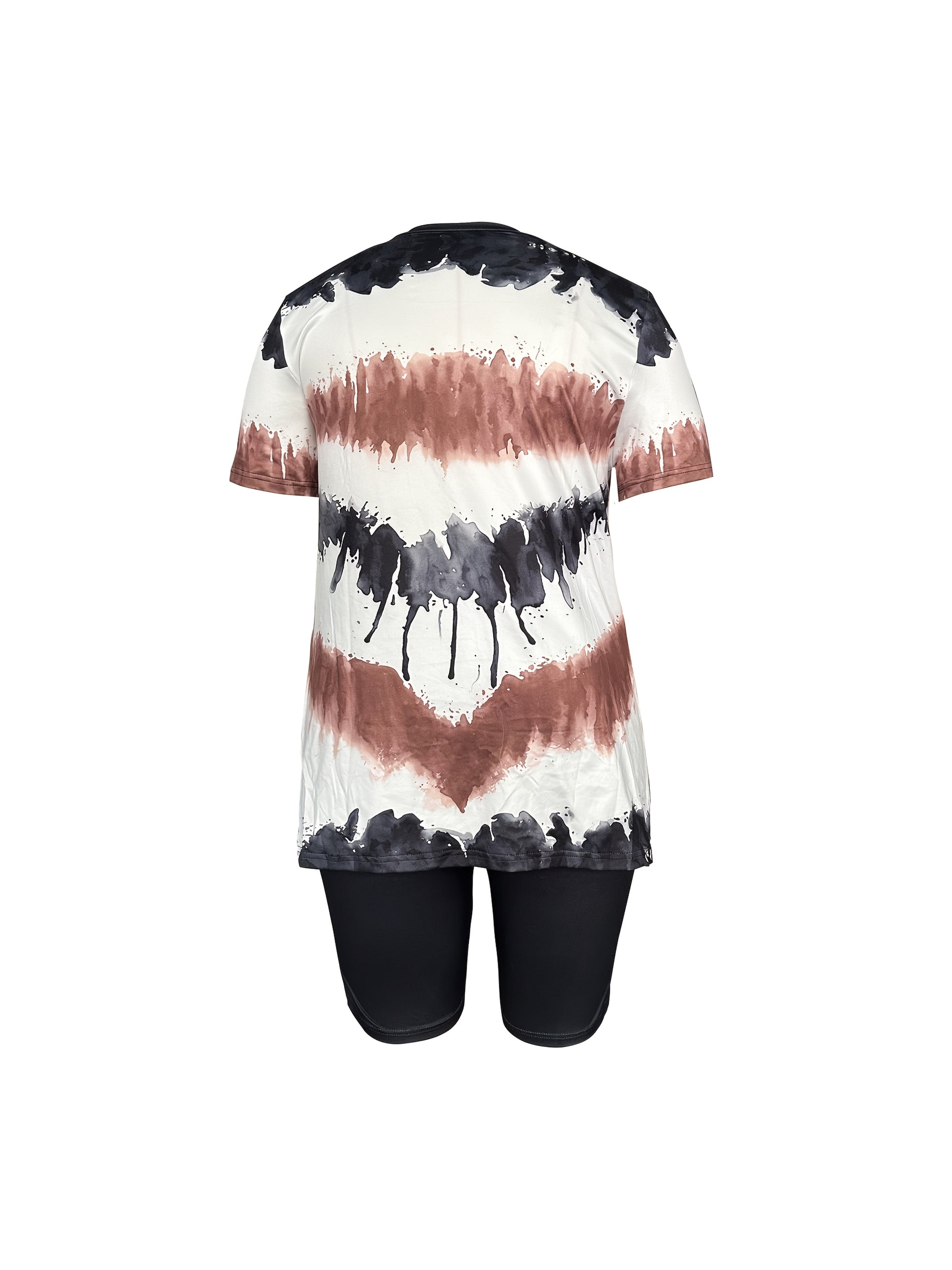 Women's Black Polyester Printed High-Waist Shorts - product view 5