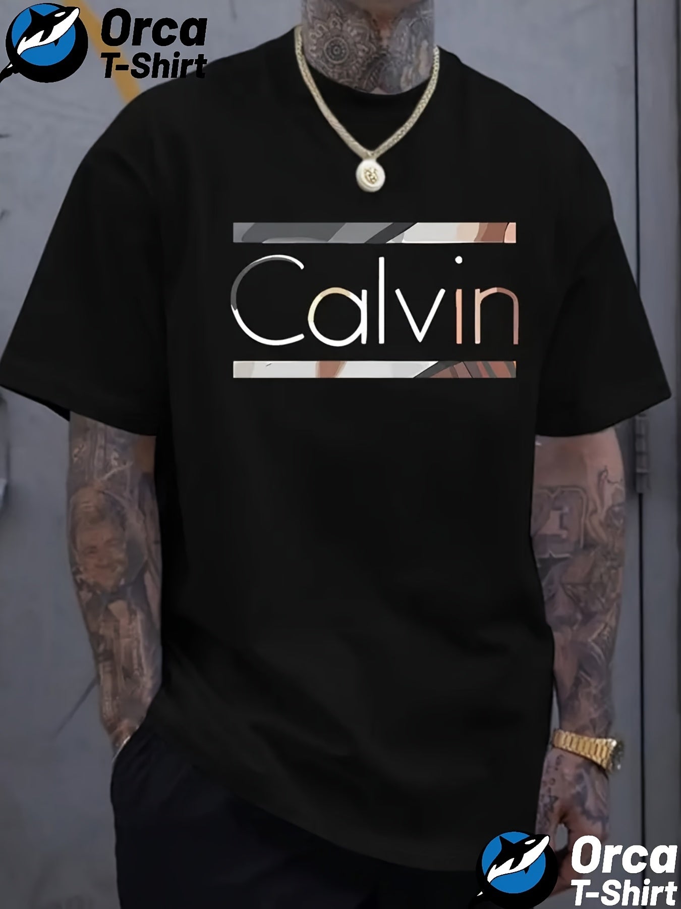 Men'S Casual T-Shirt Featuring a Creative Letter Design, Made from 100% Knit Fabric, Perfect for Spring And Summer with Its Short Sleeves, Stylish And Adaptable