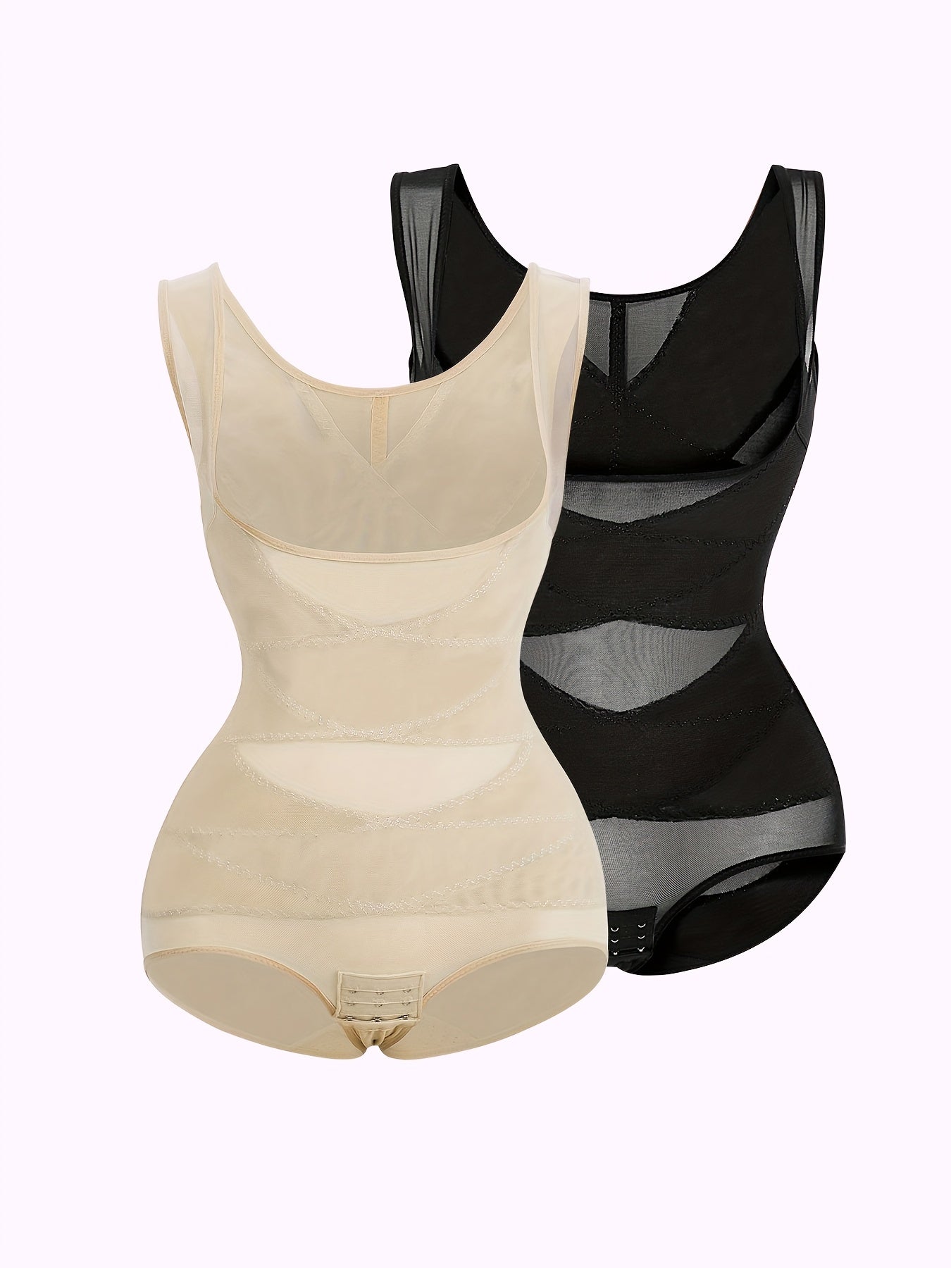 2pcs Women'S Shapewear Bodysuit Tummy Control Butt Lifting High Waist