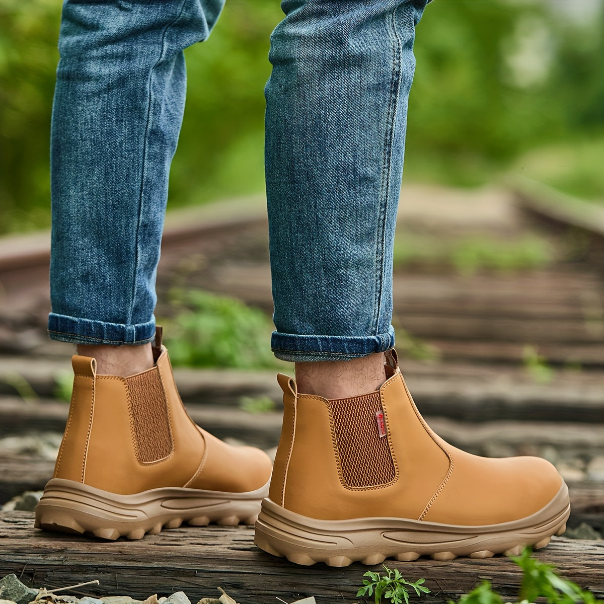 Men'S Work Shoes, All-Season Labor Shoes, Work Boots, Comfortable Fabric Insoles, Casual Outdoor Sneakers, Construction Boots
