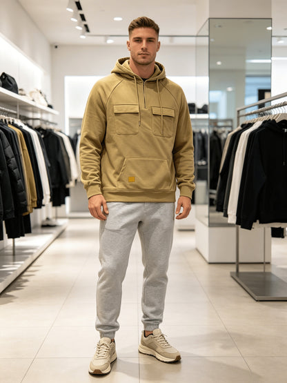 Men's Black Polyester Hoodie - product view 17