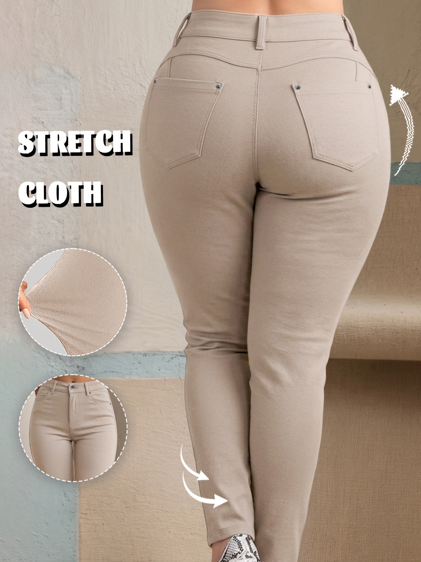 Y2K Trendy High-Stretch Slim Fit Women'S Pants, All-Season Streetwear Casual Trousers