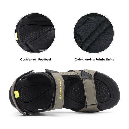 Men's Sandals Hiking Water Beach Sport Outdoor AthleticSupport Summer Sandals Durable and Stylish Fresh and Cool Convenient Design Sport Sandals Outdoor Hiking Sandal Open Toe Walking Sandals for Summer Beach Water Shoes