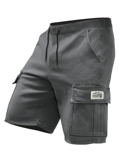 Men's Grey Polyester Cargo Shorts - product view 43