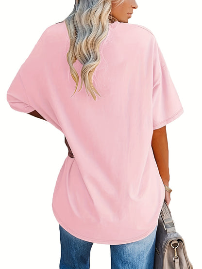 Plus Size-Plus Size Heart Print Comfortable Fashion Top