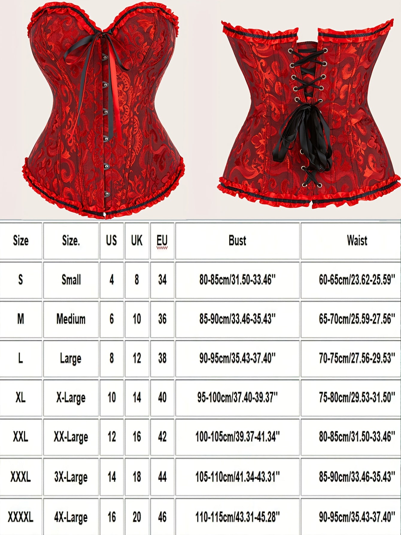 Palace Style Corset with Boning to Shape Waist And Push Up Bust, Sexy Jacquard Shapewear Top, Suitable for Wearing with A Dress, for Halloween Christmas