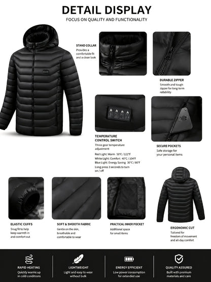 Unisex Heated Pullover Jacket Everyday 861