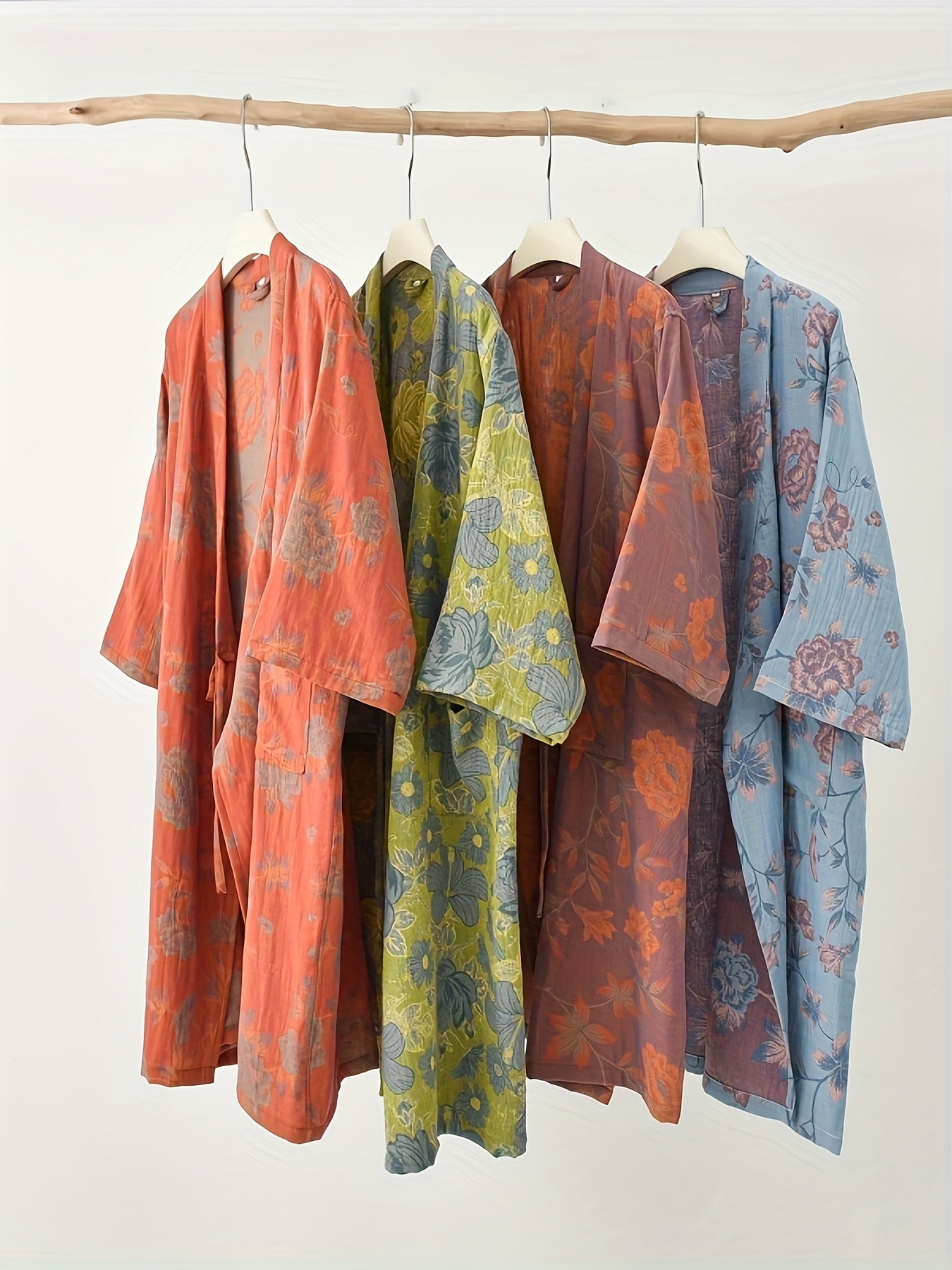 A Fashionable Thin Bathrobe, Plain Weave Gauze Bathrobe, Pure Fabric, Wearable Bath Towel, Quick Drying And Absorbent, Swimming, Bathing, Beach Vacation, Adult Plus Size Gauze Nightgown, Can Be Worn Externally.