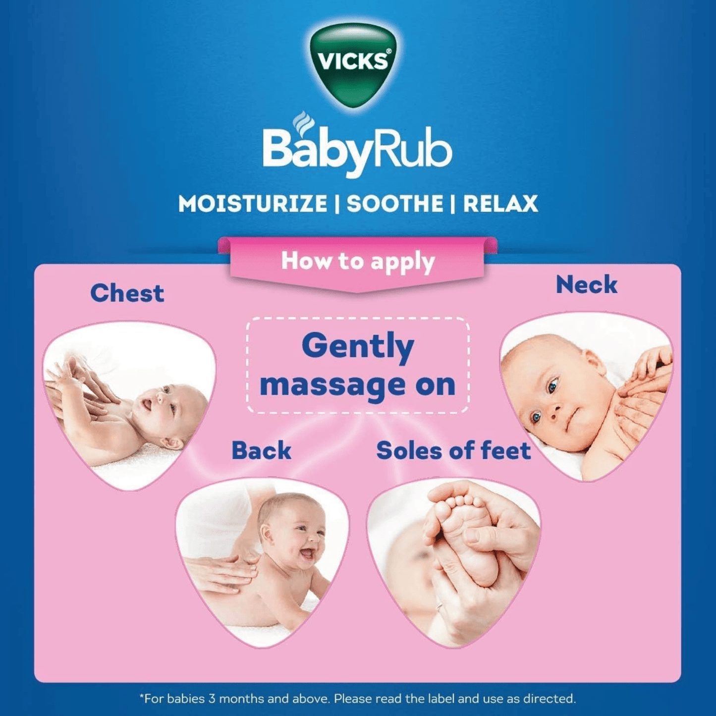 Vicks BabyRub Soothing Vapor Ointment for Babies 50ml Aloe Vera and Coconut Oil