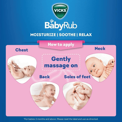 Vicks BabyRub Soothing Vapor Ointment for Babies 50ml Aloe Vera and Coconut Oil