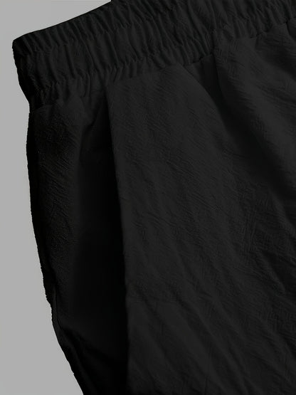 Men'S Washed And Vintage-Style Fabric Casual Straight-Leg Tapered Trousers, Suitable for Everyday Fitness And Outdoor Wear