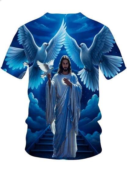 Men's Faith Graphic T-Shirt - Classic Neck Short Sleeve 446309