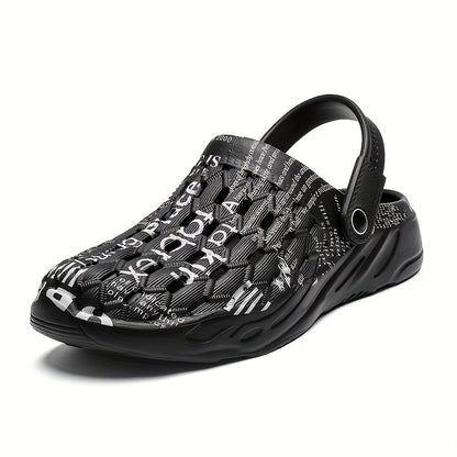 Men's Slip-Resistant Perforated Sandals with Cushioned  Sole & Toe Cap - Breathable Water-Finding design for Beach, Indoor/Outdoor Use - Durable  Footwear (No Insole) for all-Terrain