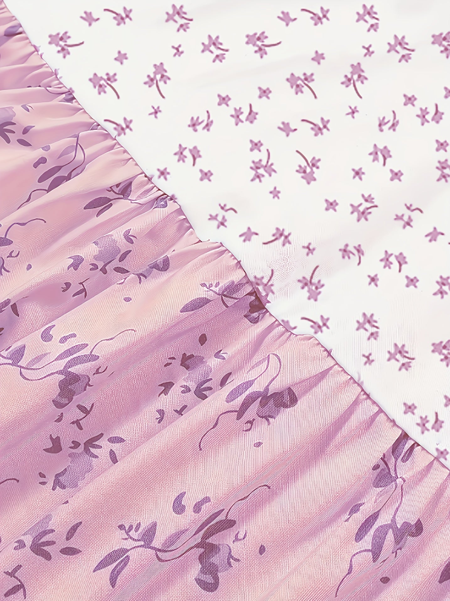 Women's Blue+Pink Floral Printed Dress - product view 14