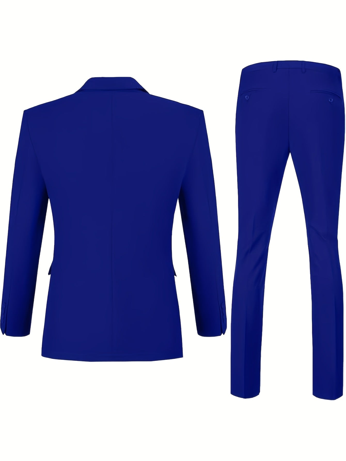 Men's Suits for Men, Trajes Para Hombres Elegantes - Solid Color Serge Blazer Pants Set, Slim Fit Modern Men's 2pcs Suit for Business, Formal & Graduation Events