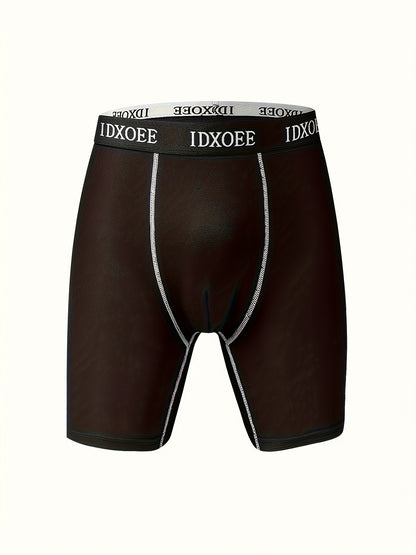 5pcs Men's Underwear, Casual Boxer Briefs Shorts, Breathable Comfy Stretchy Boxer Trunks, Sports Shorts