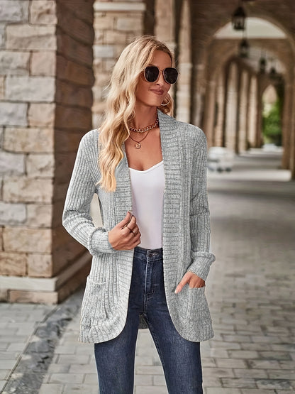 [Orientation] Elegant Orientation + Fashionable Loose Casual Solid Color Thread Pocket Splicing Long Sleeve Blouse