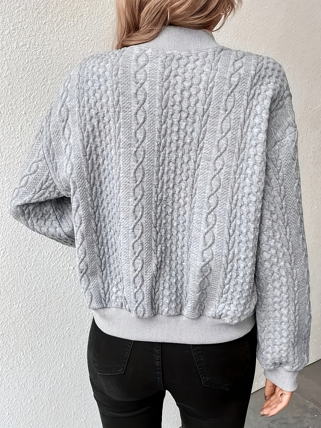 2025 New Women's Zip-Up Cardigan Sweater - Long Sleeve Outerwear, Soft Fabric for Cozy Casual Layering | Warm & Breathable Spring/Autumn Layering Piece | Perfect for Daily Wear, Office, Weekend Trips | Easy to Match Dresses, Jeans