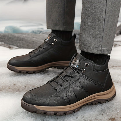 Men'S Large-Size Thickened Warm Shoes, Snow Boots, Thick Warm Hiking Boots, And Anti-Slip Shoes Suitable for Outdoor Sports And Leisure