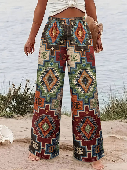 Women'S Summer New Casual Small Floral Patchwork Cute Women'S Loose Long Pants