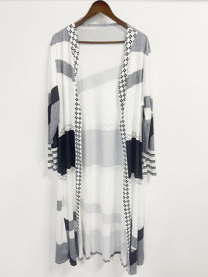 Women's Lightweight Graphic Open-Front Cardigan