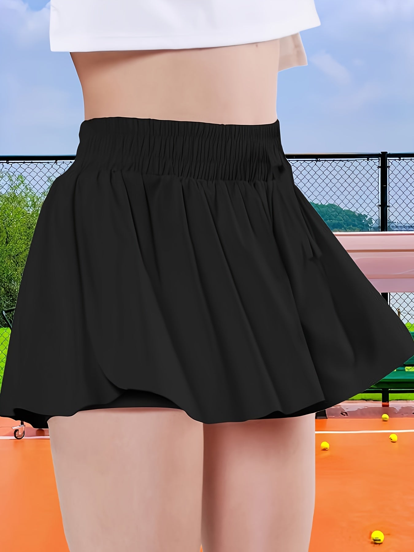 EXARUS 3-Pack Girls Flowy Shorts 2-In-1 Preppy Butterfly Skirt with Spandex Lining for Cheerleading Sports Fitness Teen Trendy Skirt Pants