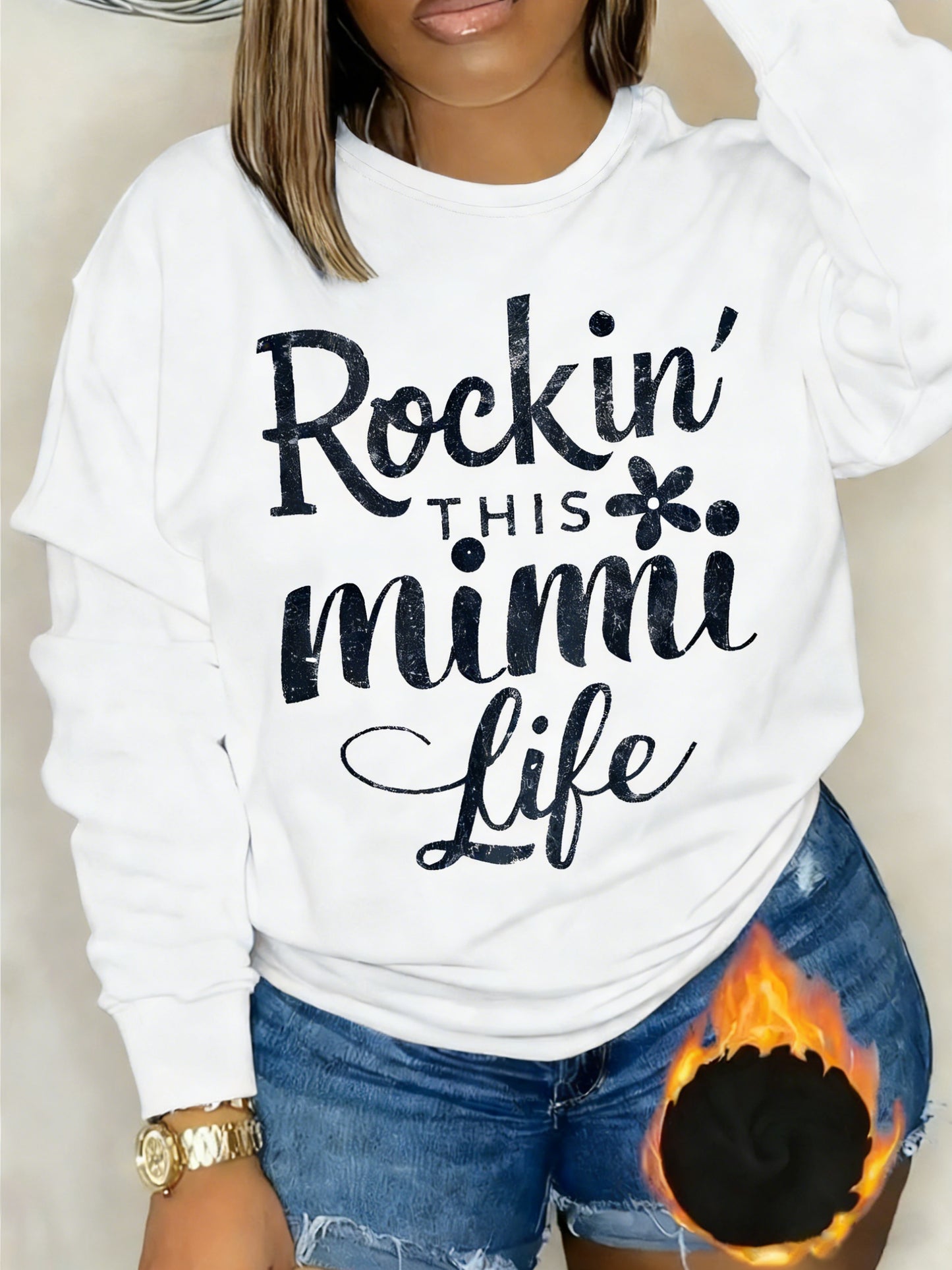 Floral Rock Style Mimi Life Women'S Sweatshirt